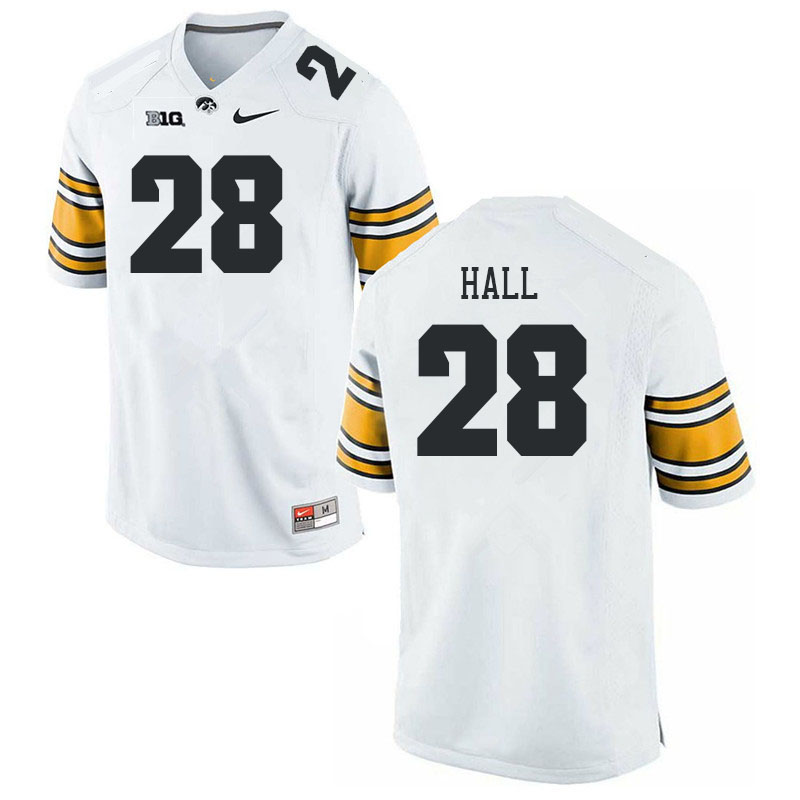 Men #28 Aidan Hall Iowa Hawkeyes College Football Jerseys Stitched Sale-White